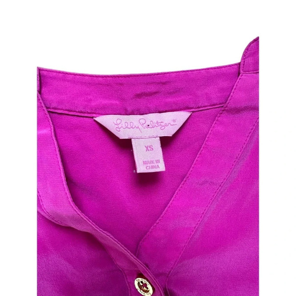Lily Pulitzer Silk Pink Blouse - Picture 4 of 5